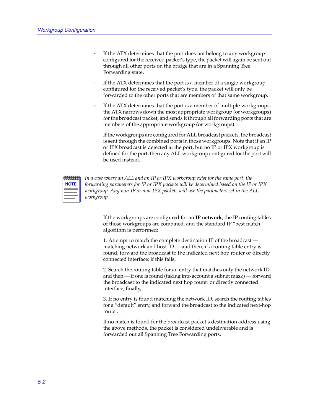 Enterasys Networks ENTERASYS ATX manual Workgroup Conﬁguration 