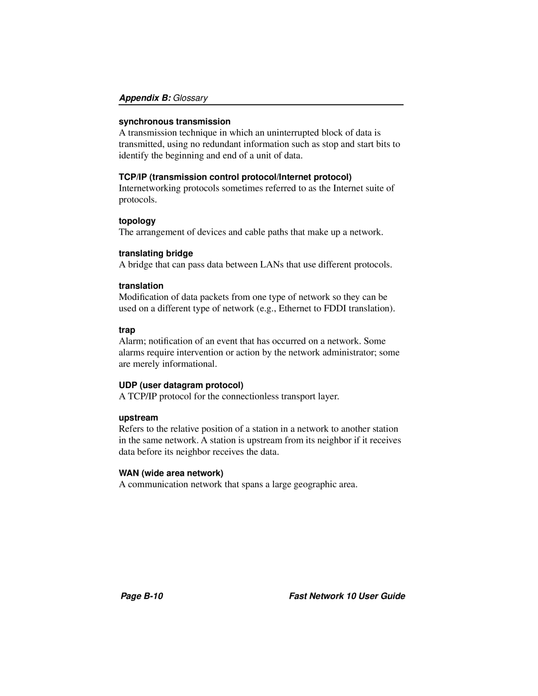 Enterasys Networks Fast Network 10 manual TCP/IP protocol for the connectionless transport layer 