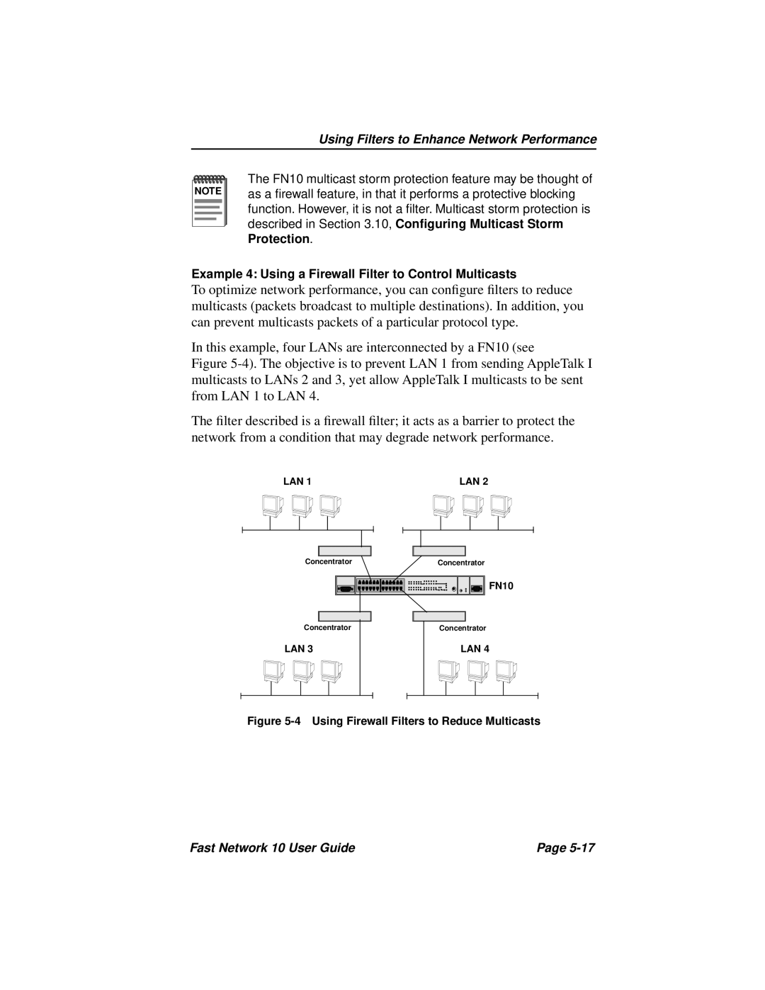 Enterasys Networks Fast Network 10 manual Using Filters to Enhance Network Performance 