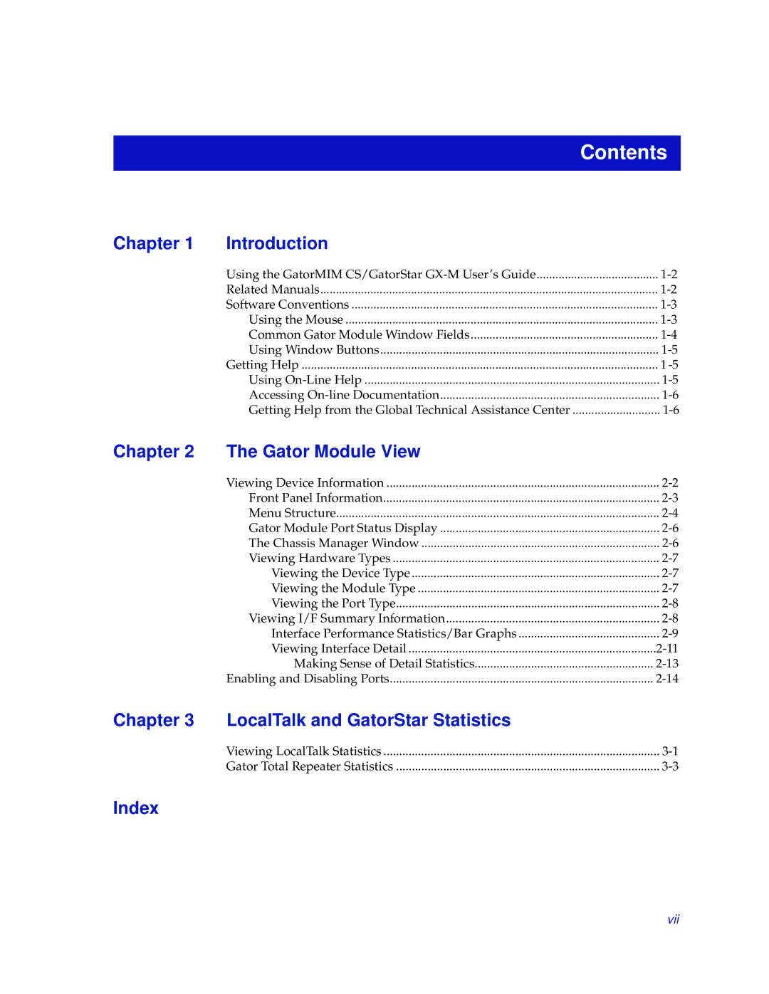 Enterasys Networks GatorMIM and GatorStar manual Contents 