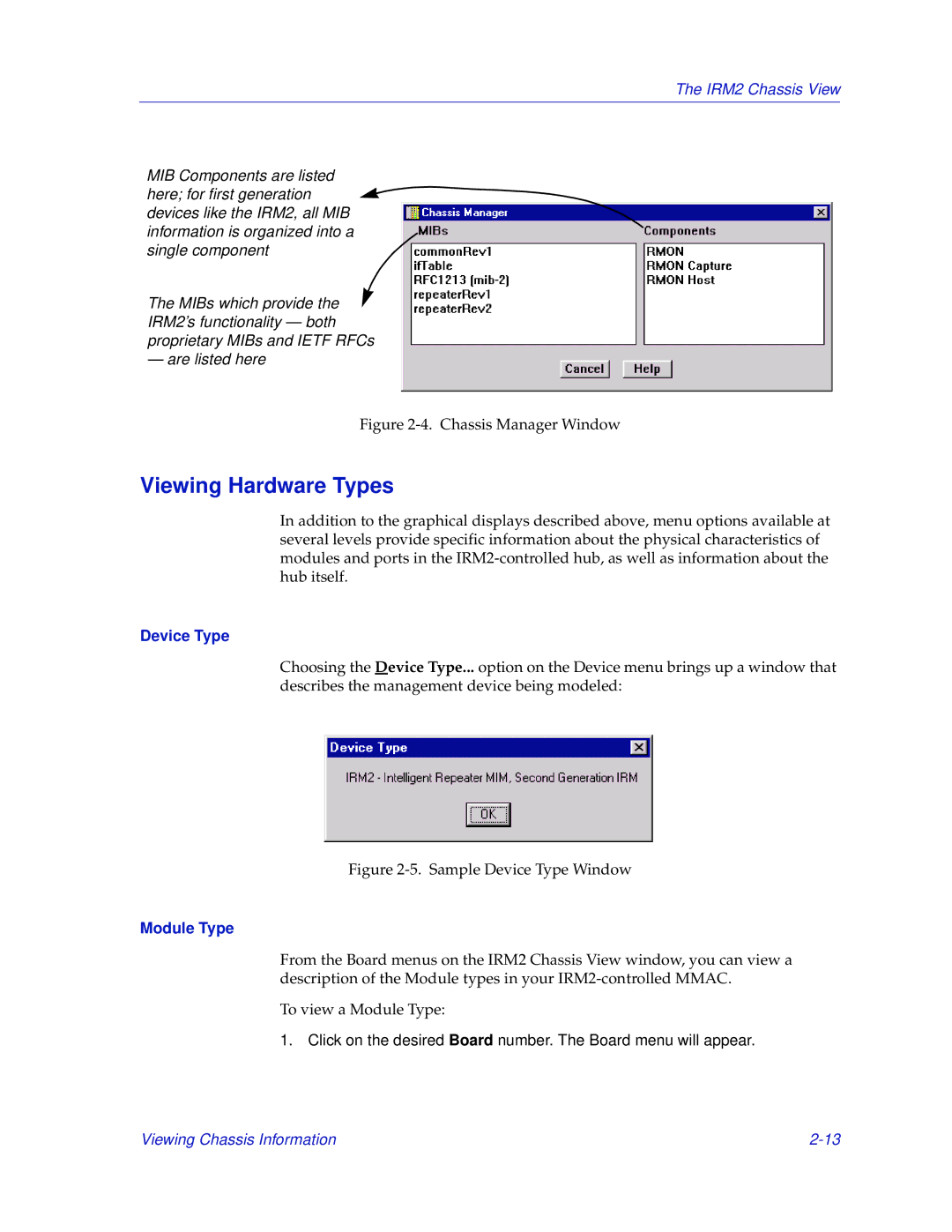 Enterasys Networks IRM2 manual Viewing Hardware Types, Device Type 