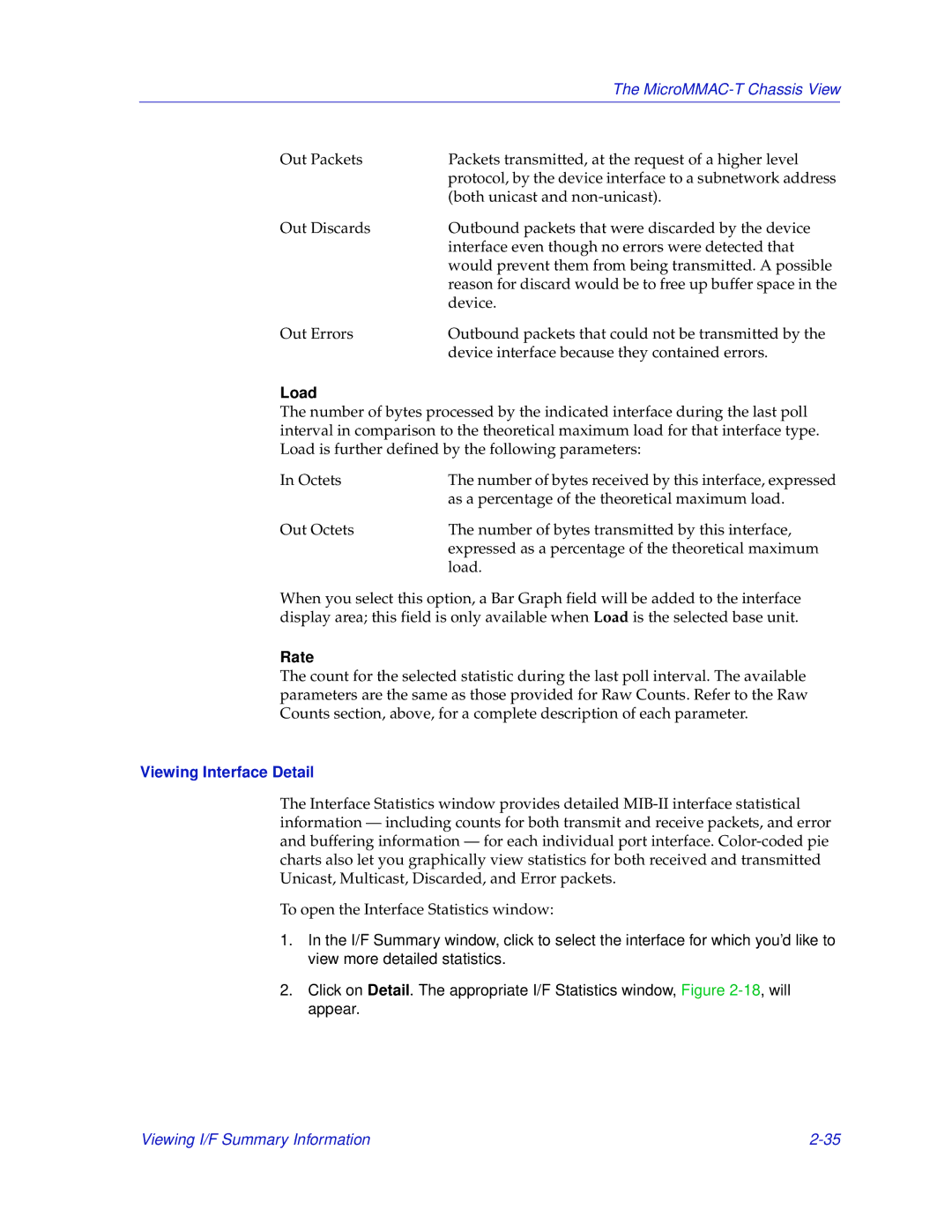 Enterasys Networks MicroMMAC-T manual Rate, Viewing Interface Detail 