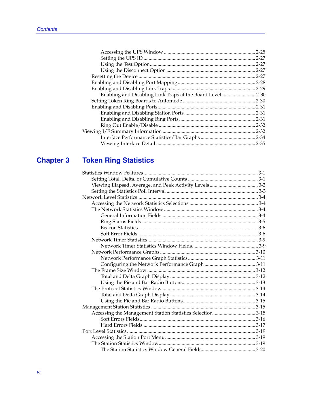 Enterasys Networks MicroMMAC-T manual Chapter Token Ring Statistics, Contents 