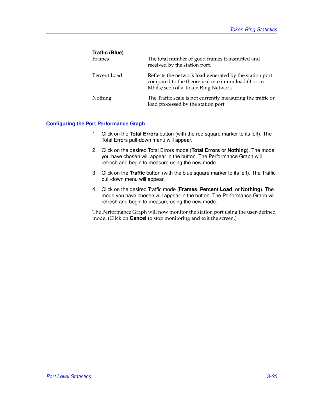 Enterasys Networks MicroMMAC-T manual Traffic Blue, Configuring the Port Performance Graph 