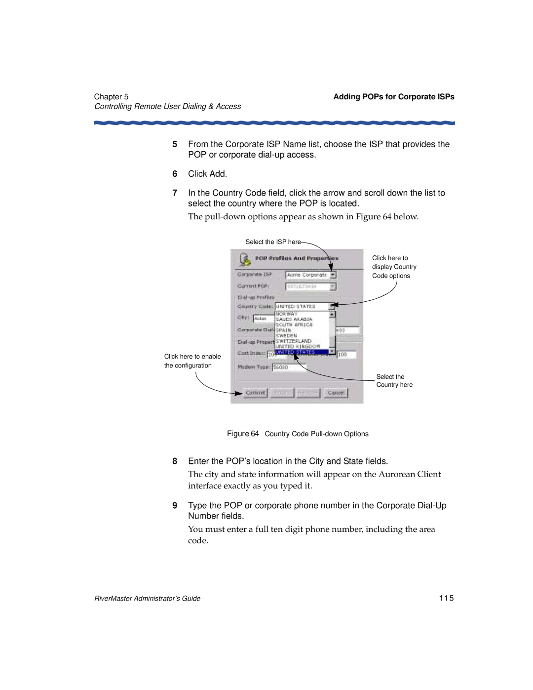 Enterasys Networks Network Card manual Pull-down options appear as shown in below, 115 