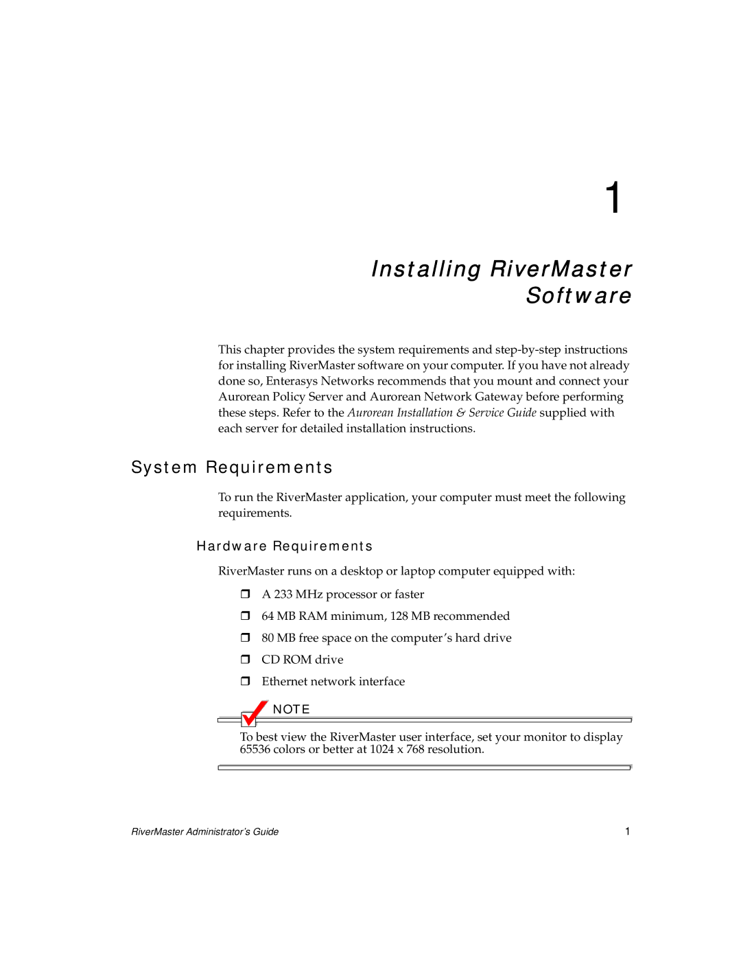 Enterasys Networks Network Card manual System Requirements, Hardware Requirements 