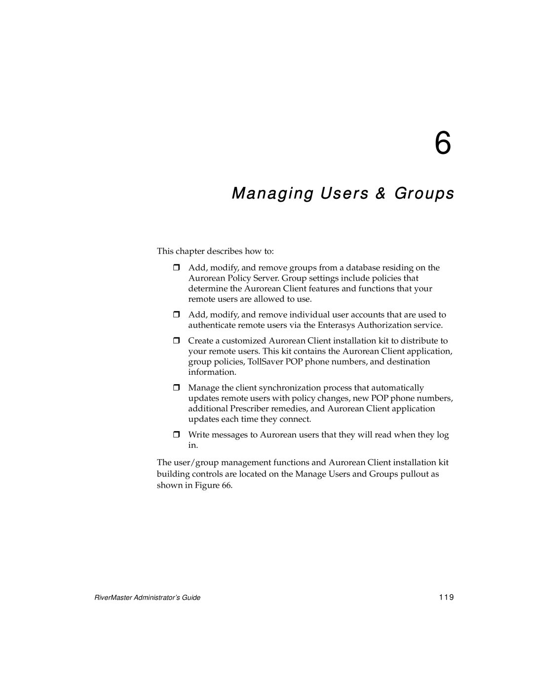 Enterasys Networks Network Card manual Managing Users & Groups, 119 