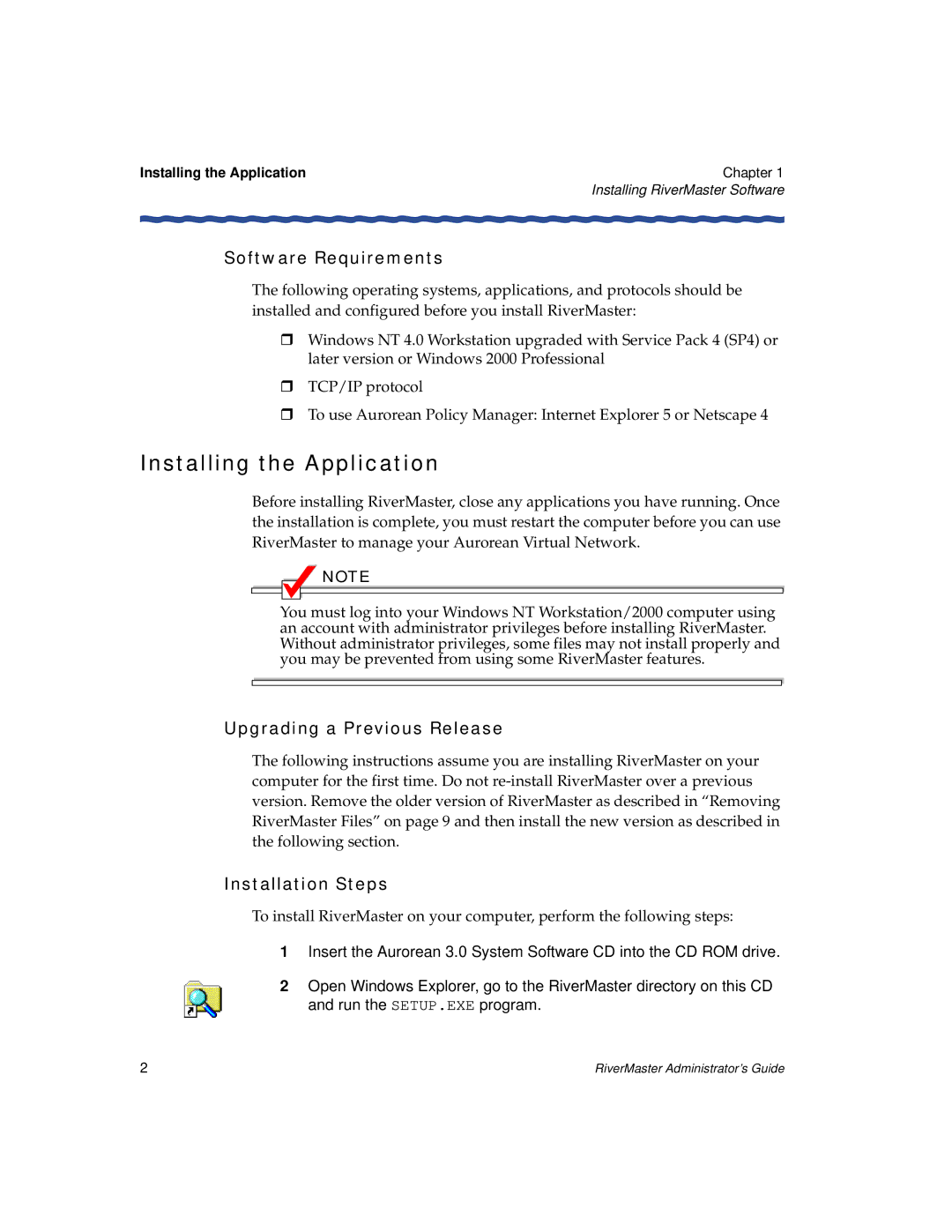 Enterasys Networks Network Card Installing the Application, Software Requirements, Upgrading a Previous Release, Chapter 