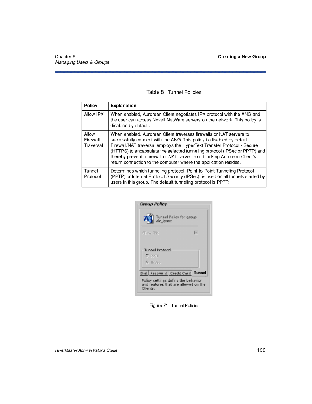 Enterasys Networks Network Card manual Tunnel Policies, 133 