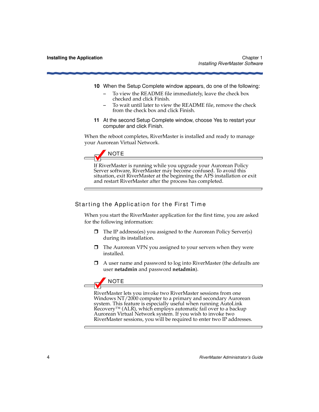 Enterasys Networks Network Card manual Starting the Application for the First Time 