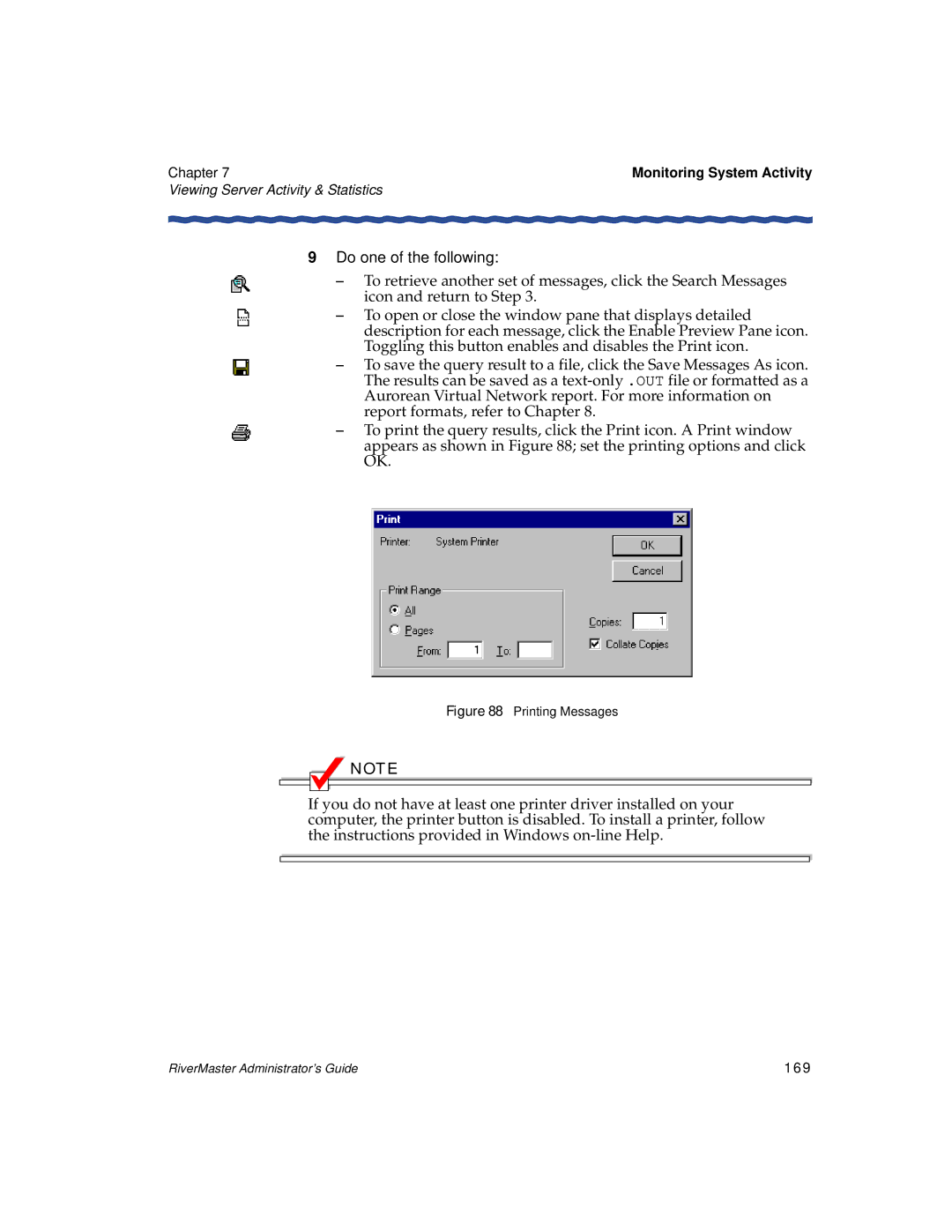 Enterasys Networks Network Card manual Printing Messages, 169 