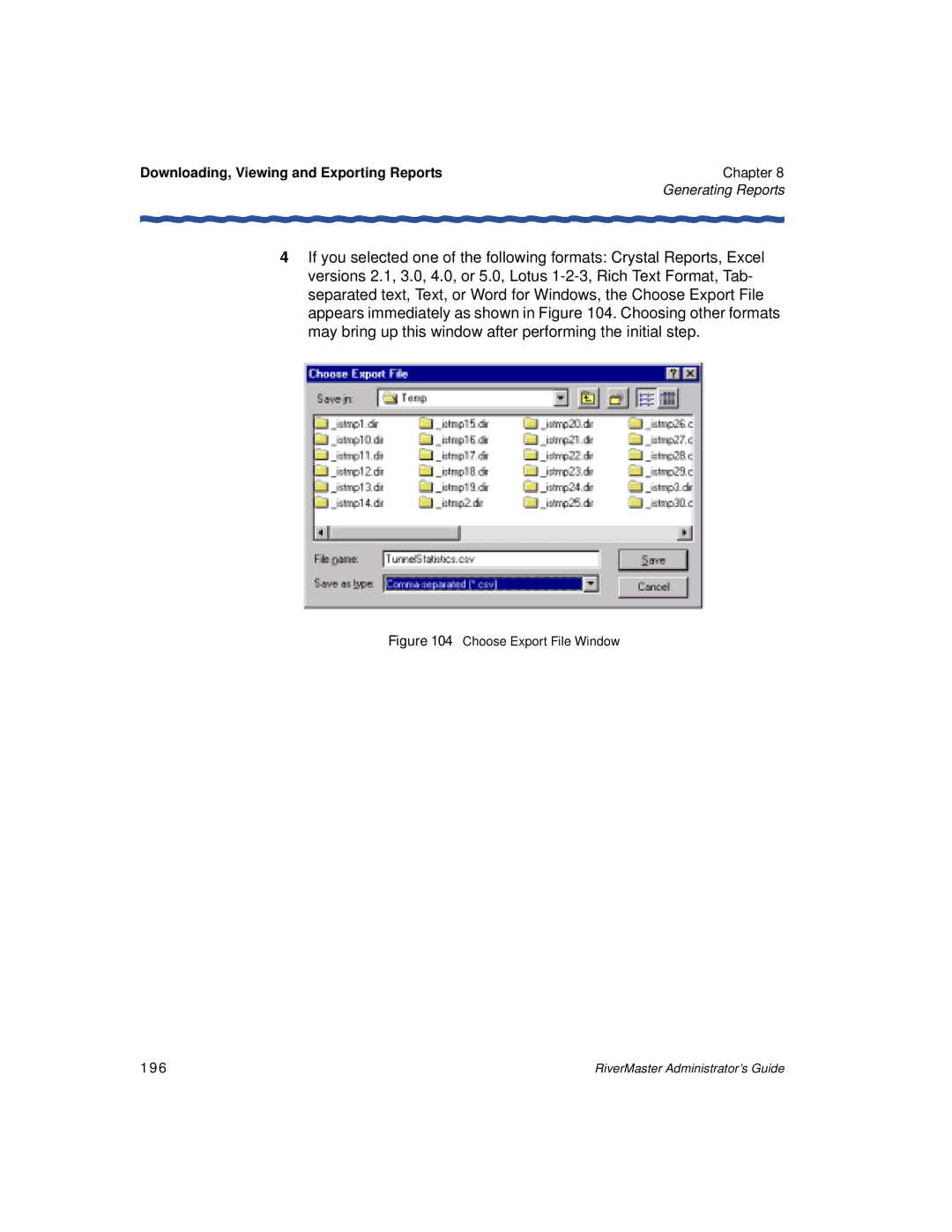 Enterasys Networks Network Card manual Choose Export File Window, 196 