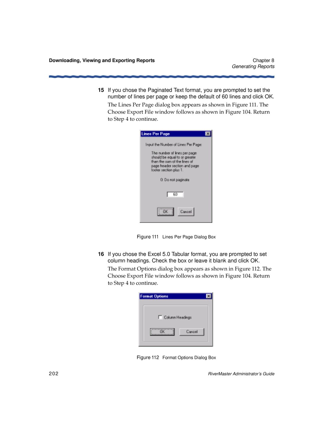 Enterasys Networks Network Card manual Lines Per Page Dialog Box, Format Options Dialog Box 