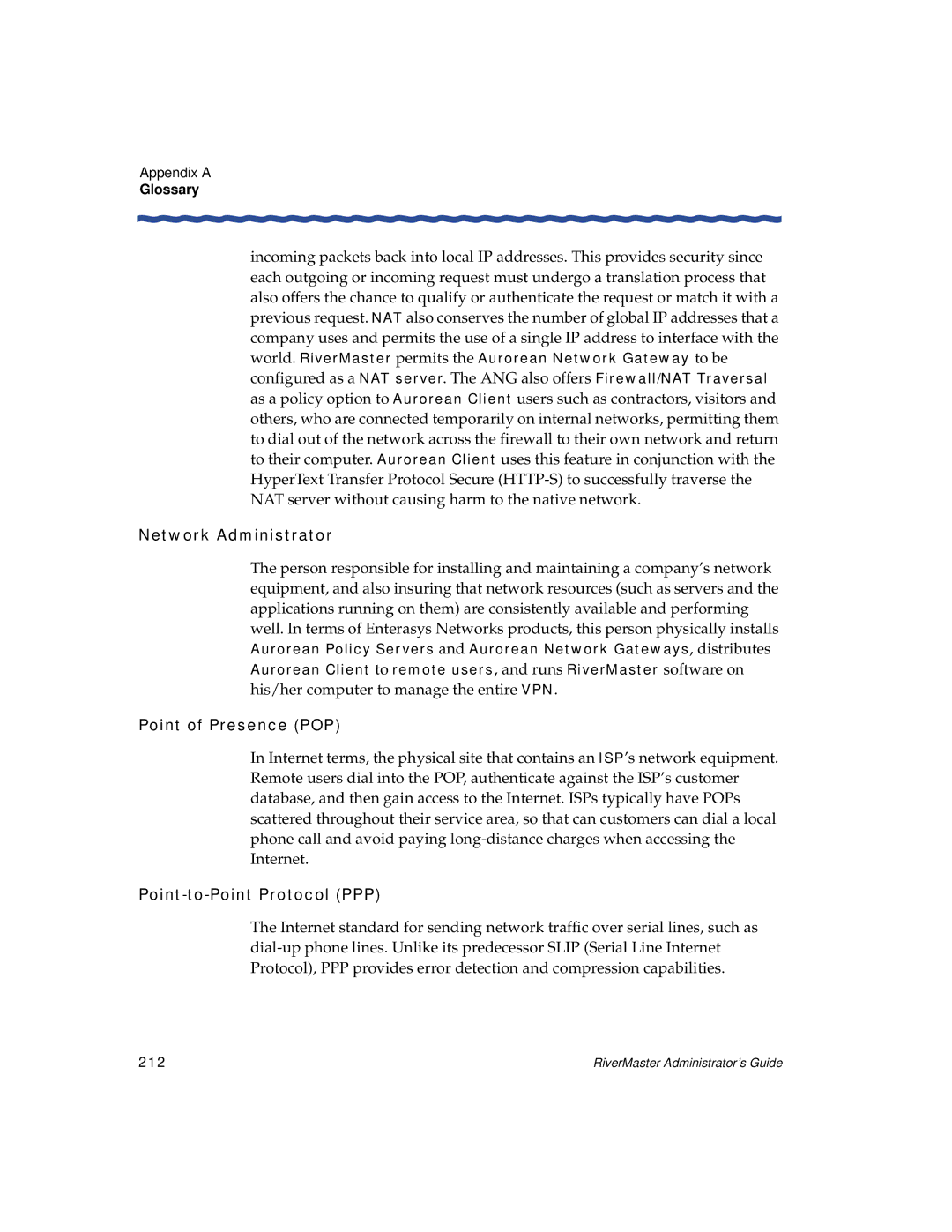 Enterasys Networks Network Card manual Network Administrator, 212 