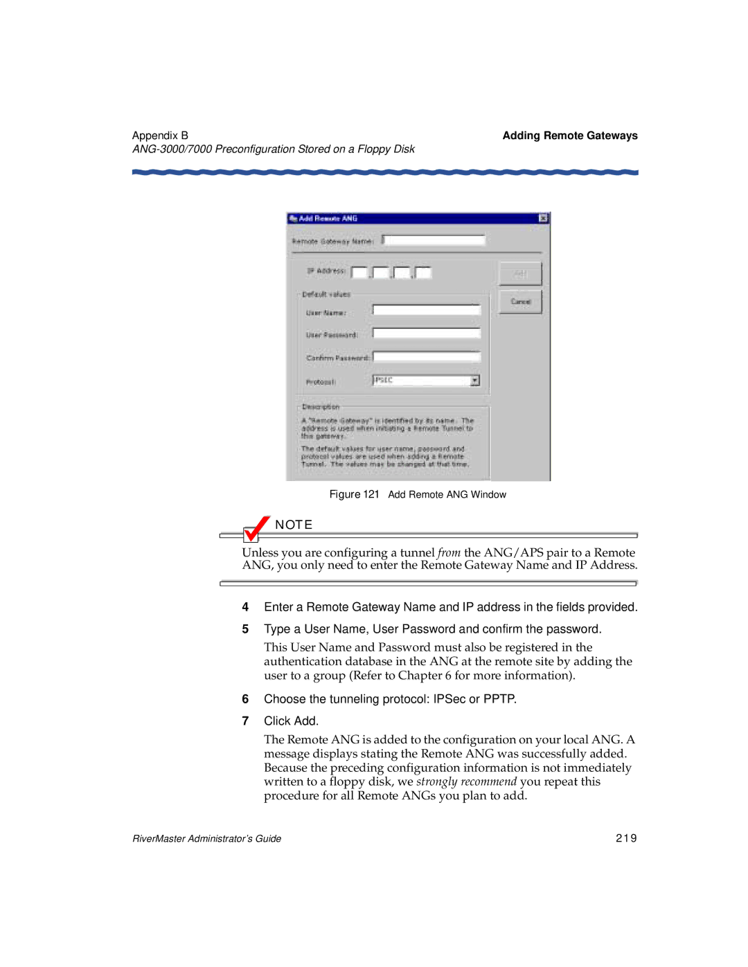 Enterasys Networks Network Card manual Add Remote ANG Window, 219 