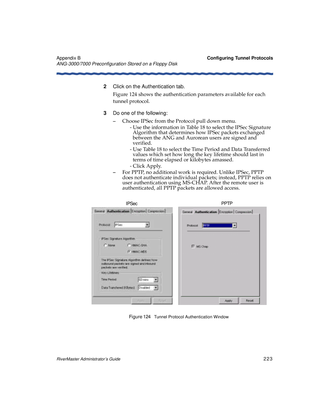 Enterasys Networks Network Card manual Click on the Authentication tab, 223 