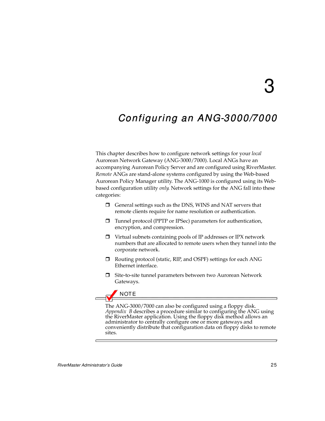 Enterasys Networks Network Card manual Configuring an ANG-3000/7000 