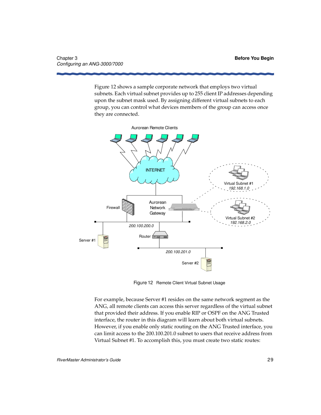 Enterasys Networks Network Card manual Remote Client Virtual Subnet Usage 