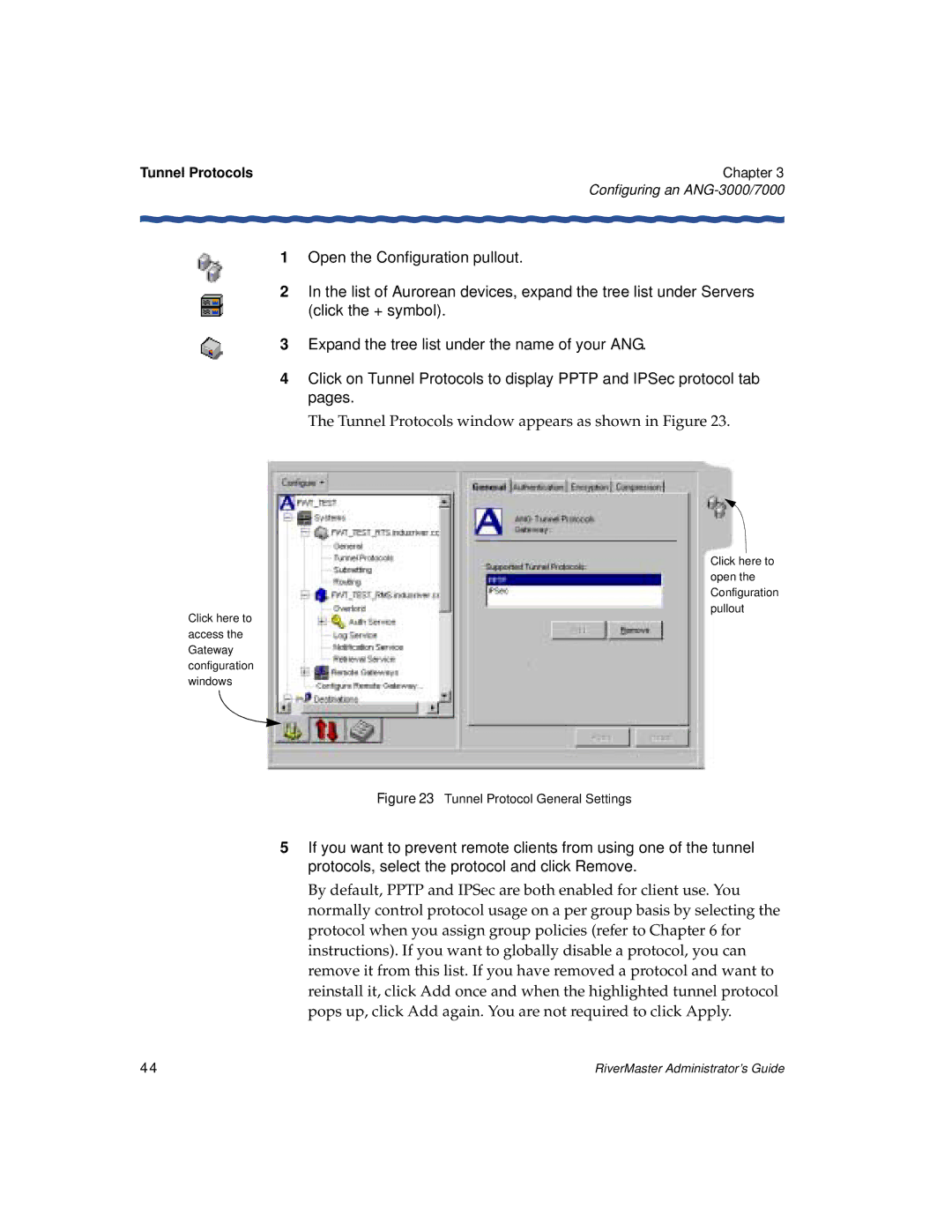 Enterasys Networks Network Card manual Tunnel Protocols window appears as shown in Figure, Tunnel Protocol General Settings 