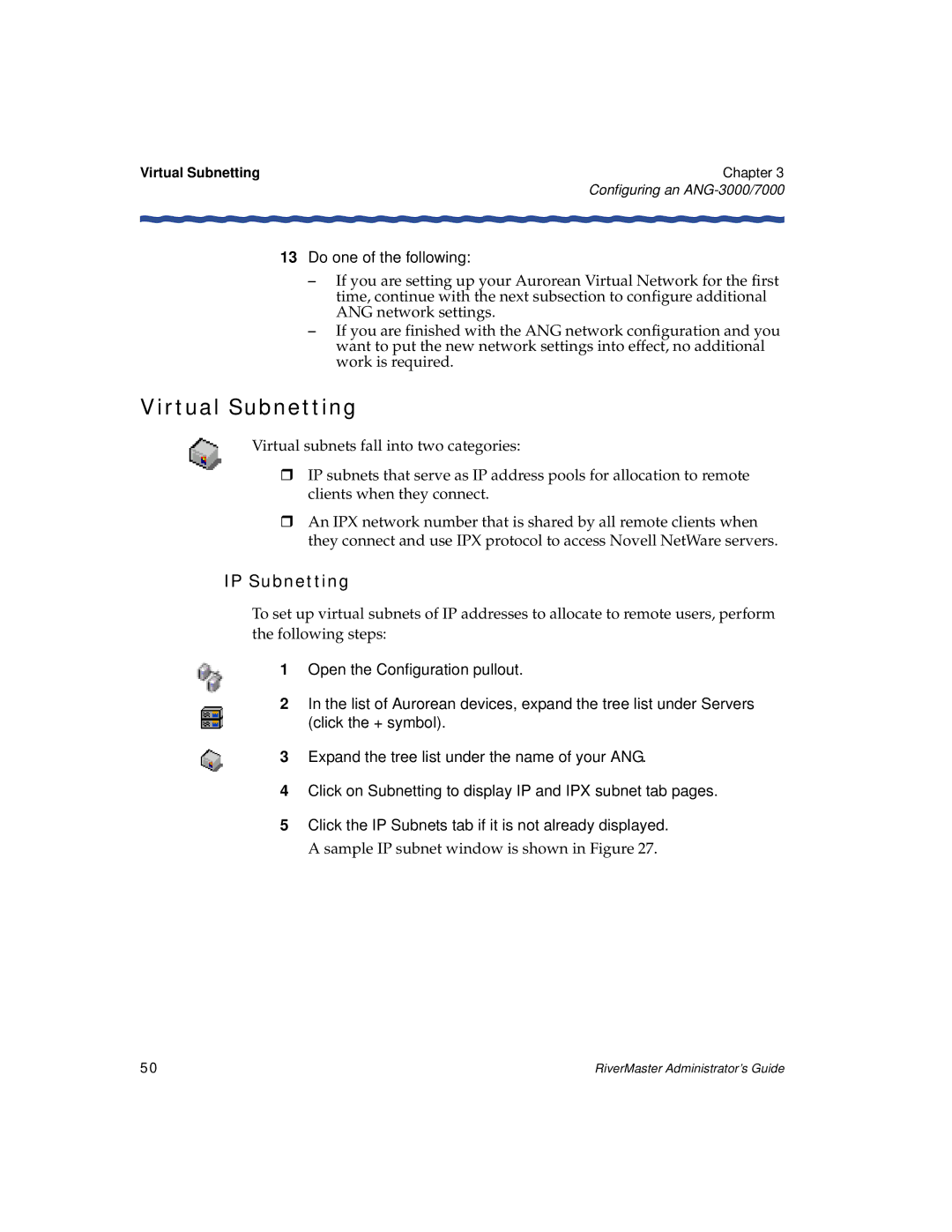 Enterasys Networks Network Card manual Virtual Subnetting, IP Subnetting, Sample IP subnet window is shown in Figure 