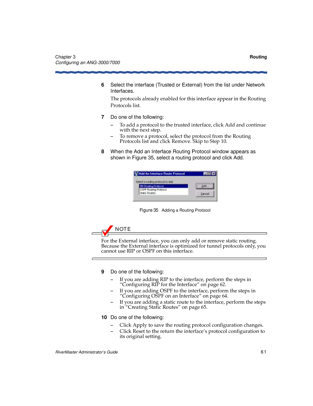 Enterasys Networks Network Card manual Adding a Routing Protocol 