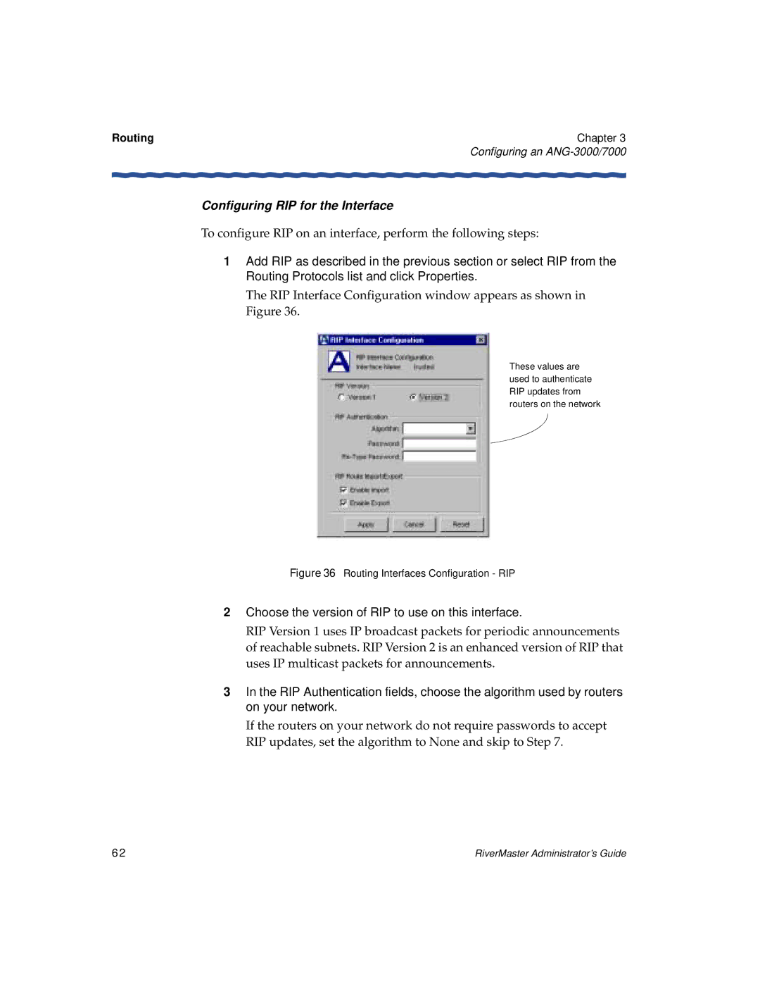 Enterasys Networks Network Card manual RIP Interface Configuration window appears as shown 