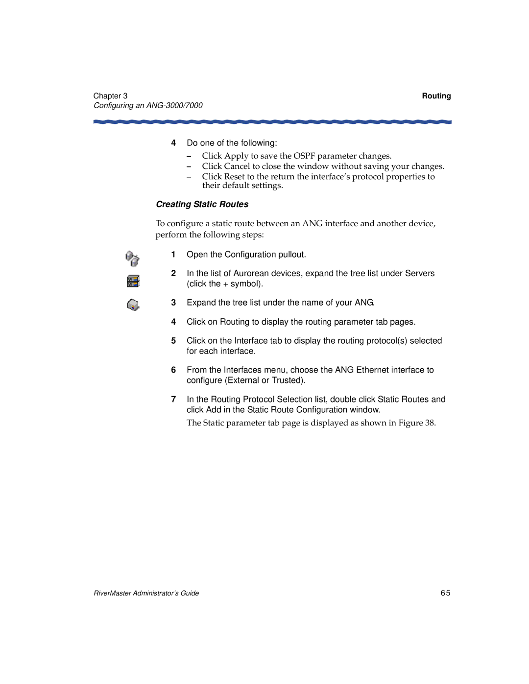 Enterasys Networks Network Card manual Do one of the following, Static parameter tab page is displayed as shown in Figure 