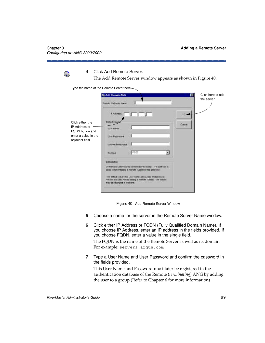 Enterasys Networks Network Card manual Click Add Remote Server, Add Remote Server window appears as shown in Figure 