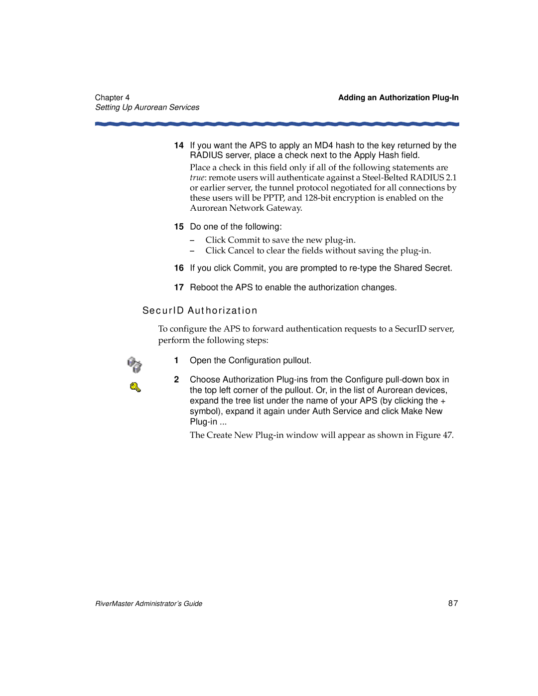 Enterasys Networks Network Card manual SecurID Authorization, Create New Plug-in window will appear as shown in Figure 