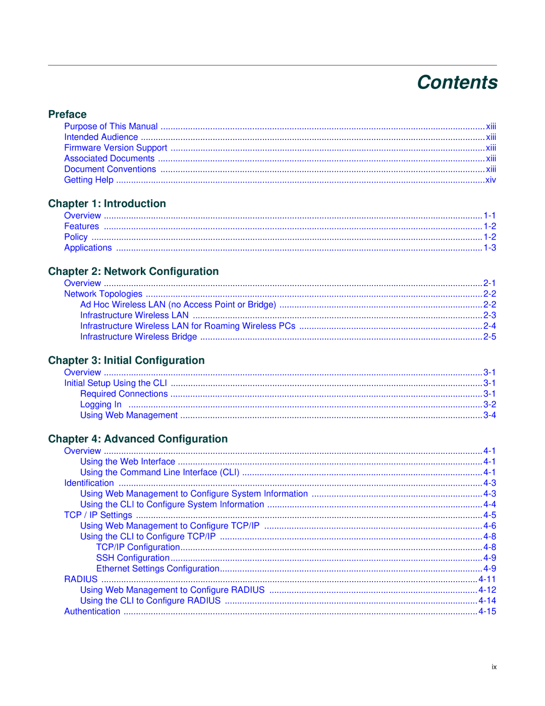 Enterasys Networks RBT-4102 manual Contents 