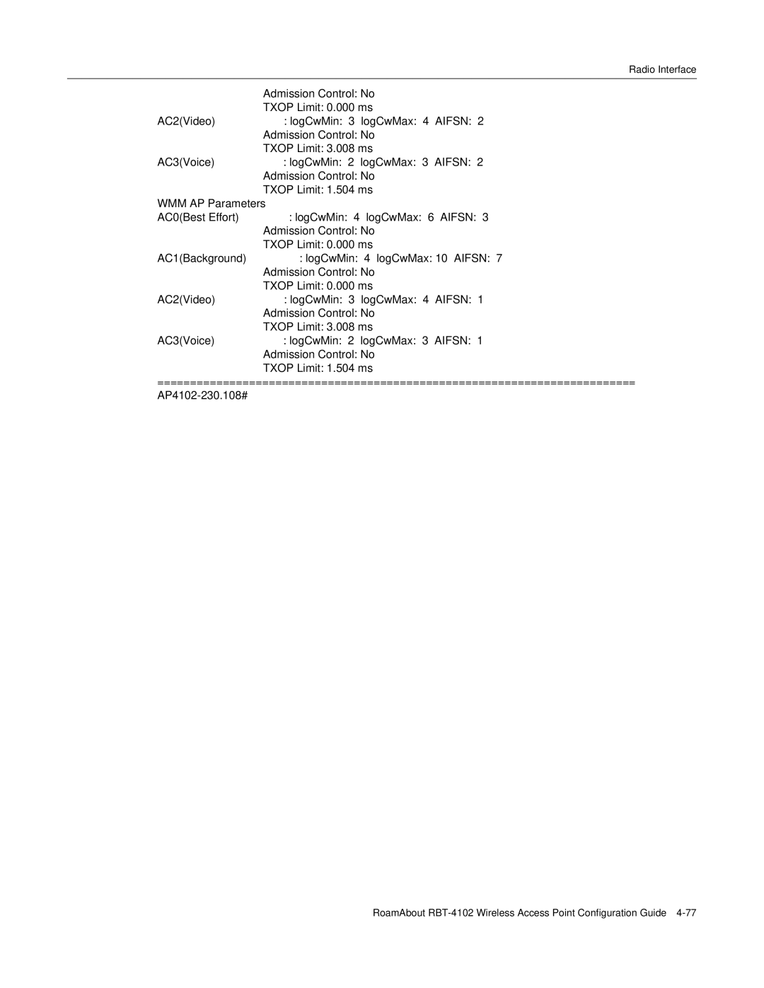 Enterasys Networks RBT-4102 manual Admission Control No 