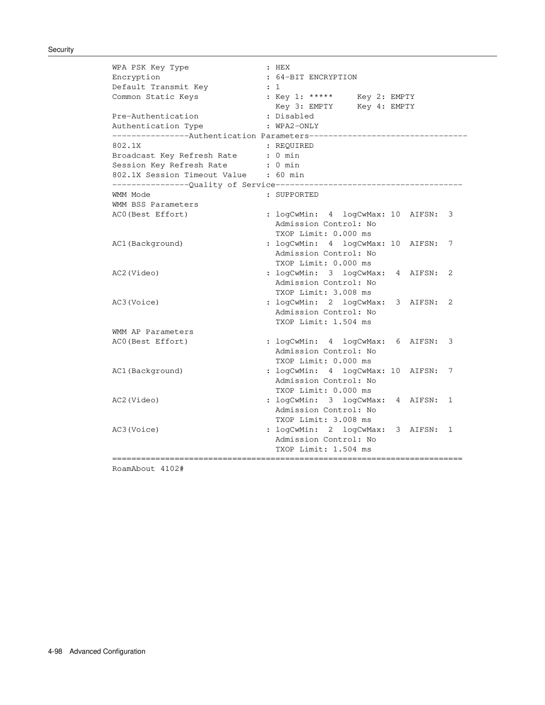 Enterasys Networks RBT-4102 manual WPA2-ONLY 