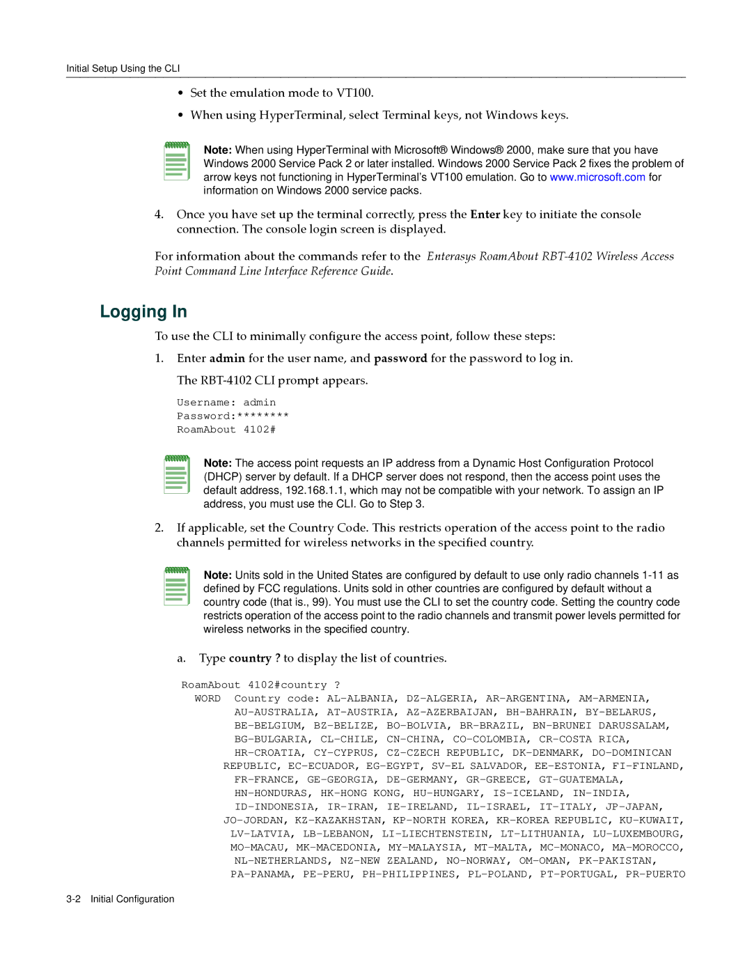 Enterasys Networks RBT-4102 manual Logging 