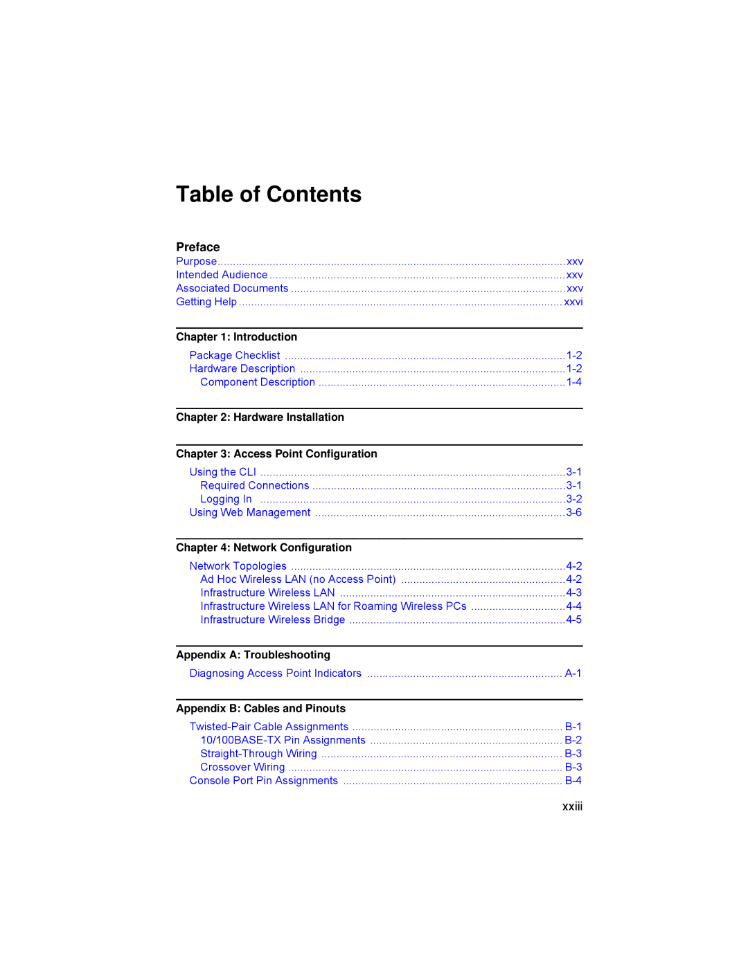 Enterasys Networks RBT-4102 manual Table of Contents 