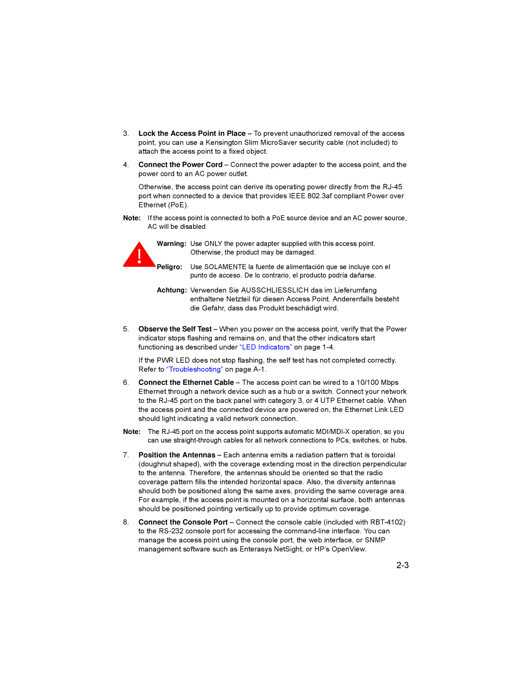 Enterasys Networks RBT-4102 manual 