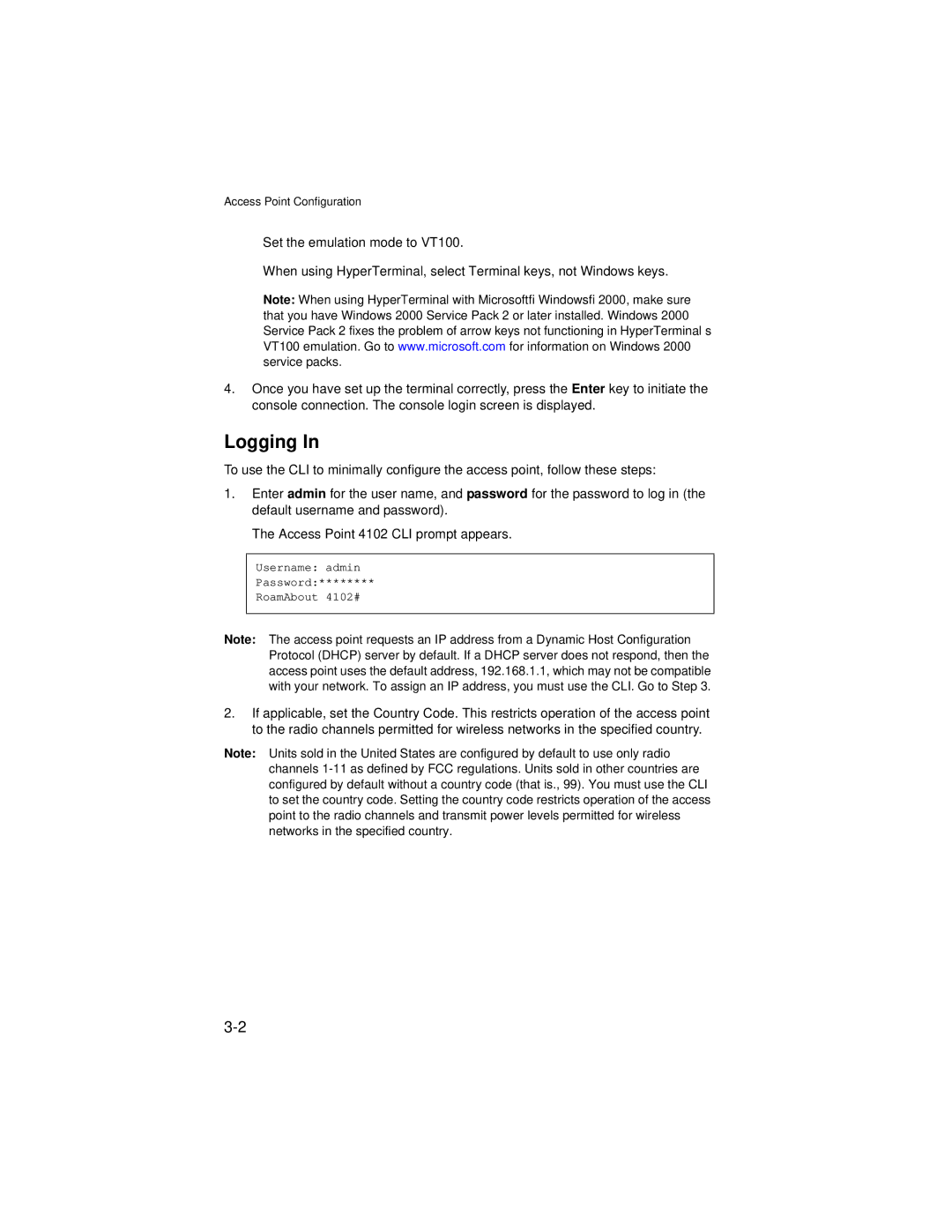 Enterasys Networks RBT-4102 manual Logging, Access Point Configuration 