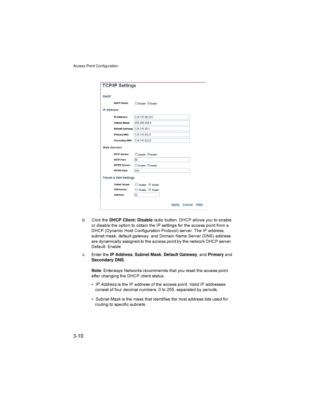 Enterasys Networks RBT-4102 manual Access Point Configuration 