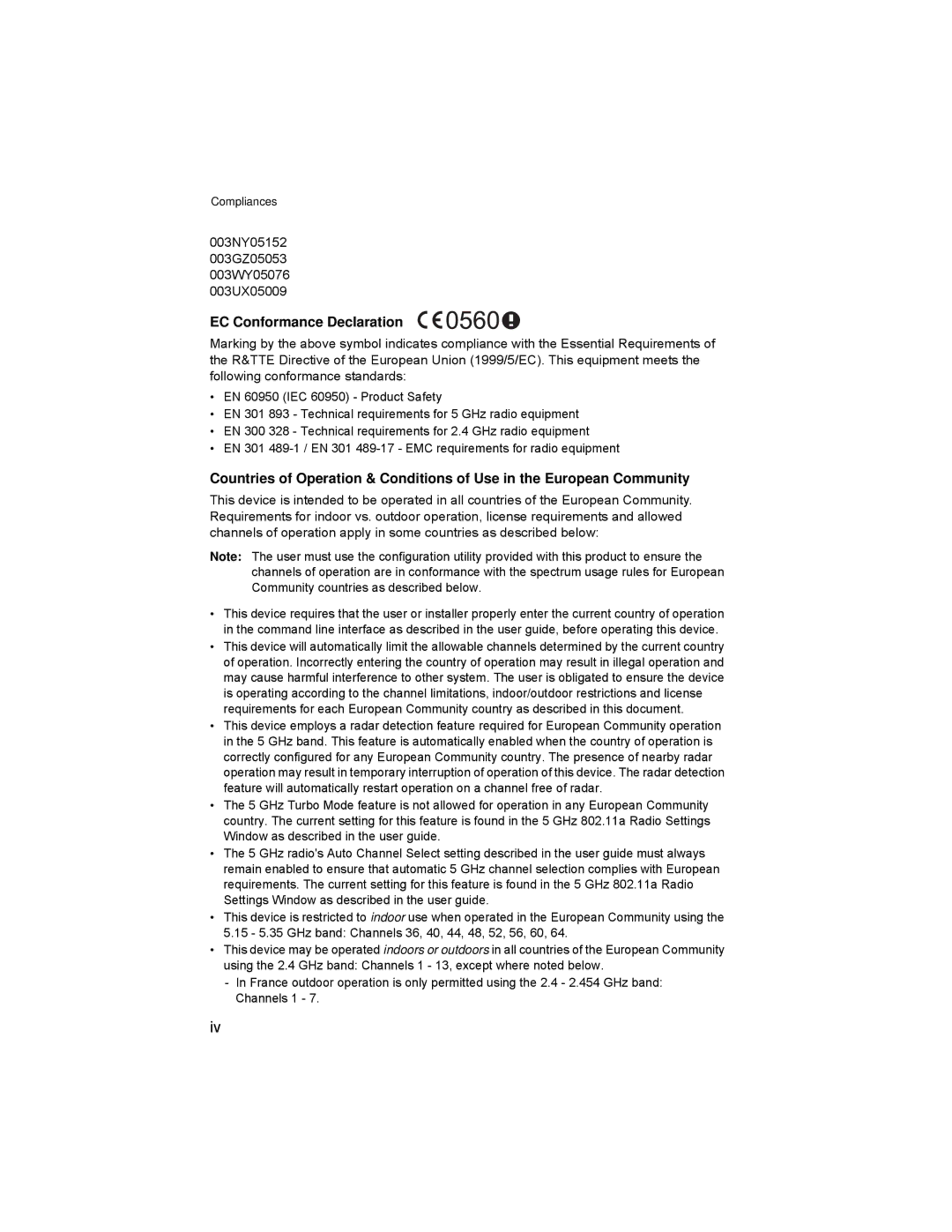 Enterasys Networks RBT-4102 manual EC Conformance Declaration 