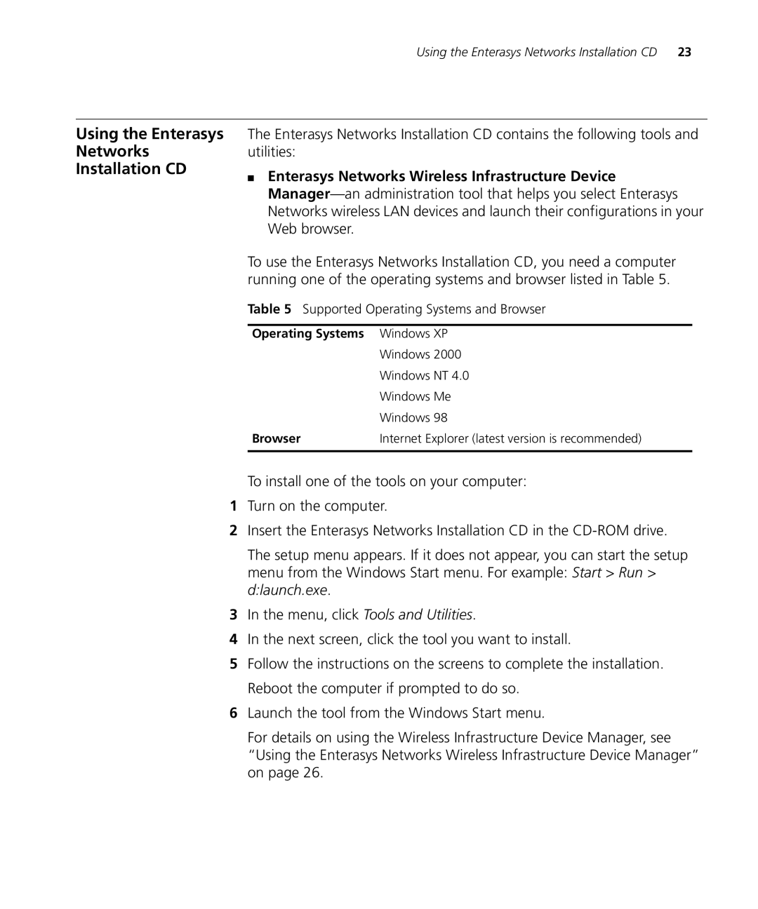 Enterasys Networks RBTSA-AB, RBTSA-AA manual Using the Enterasys Networks Installation CD 