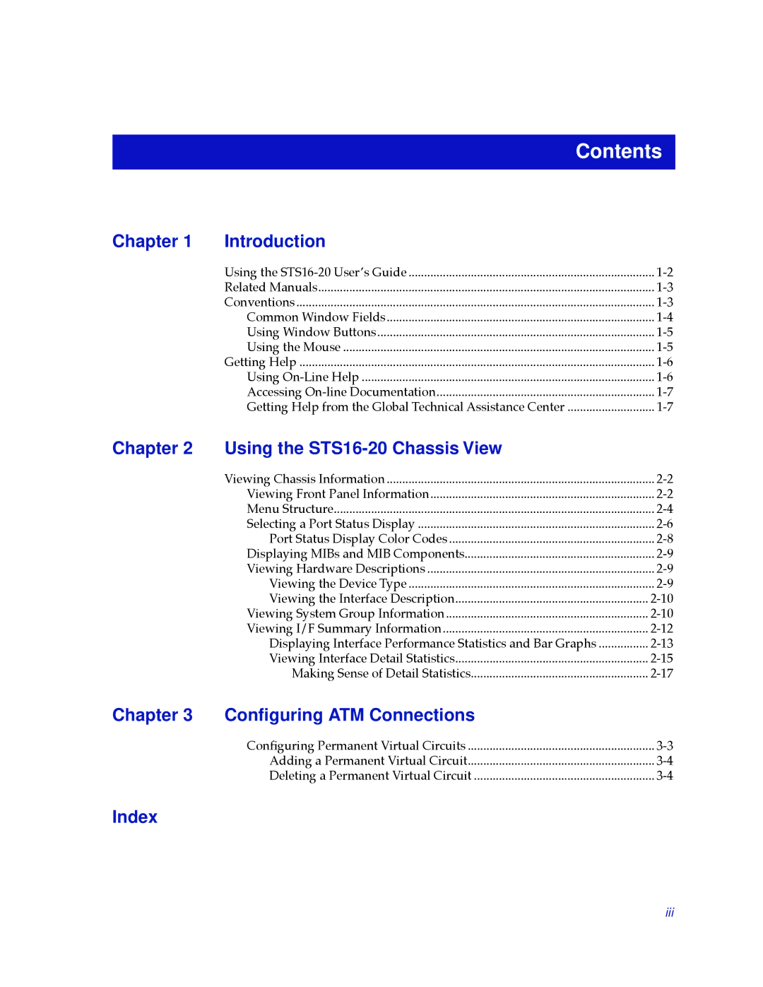 Enterasys Networks STS16-20 manual Contents 