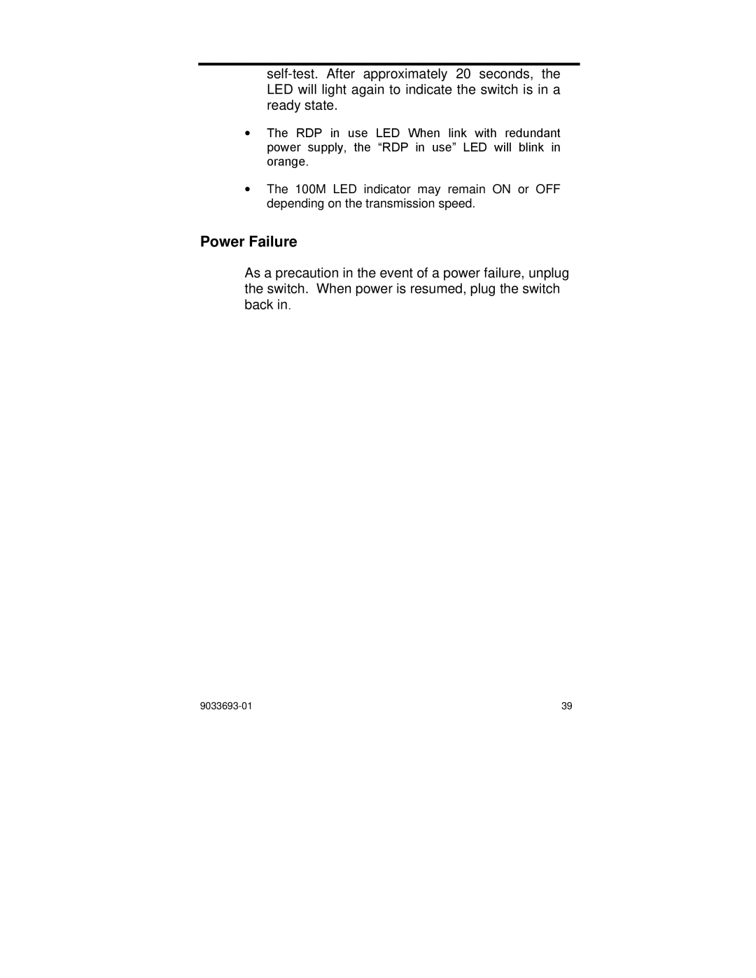 Enterasys Networks VH-2402-L3 manual Power Failure 