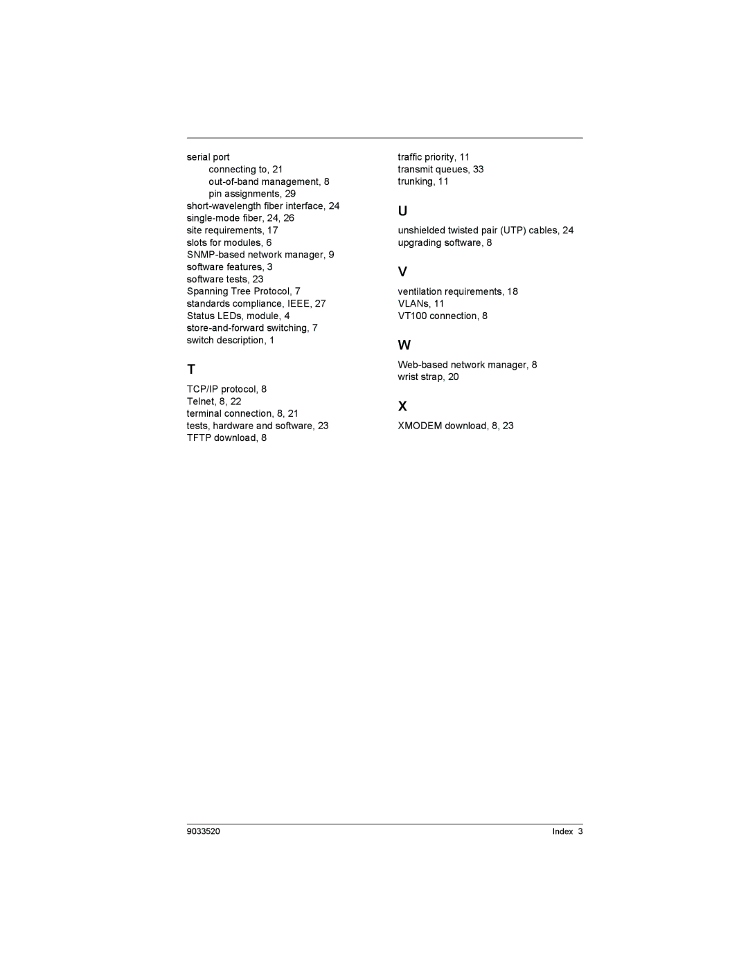 Enterasys Networks VH-4802 manual Index 