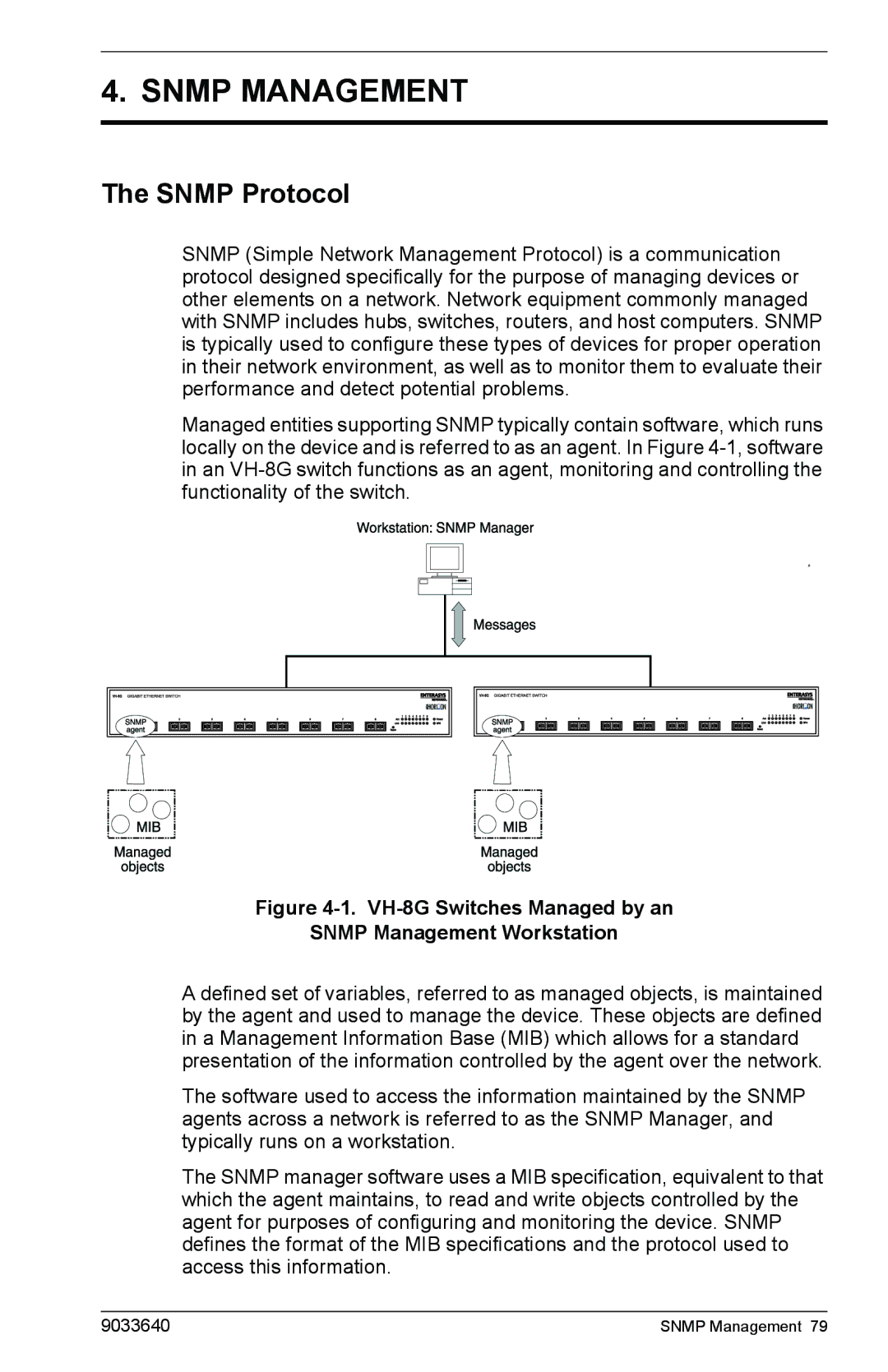 Enterasys Networks VH-8G manual Snmp Management, Snmp Protocol 