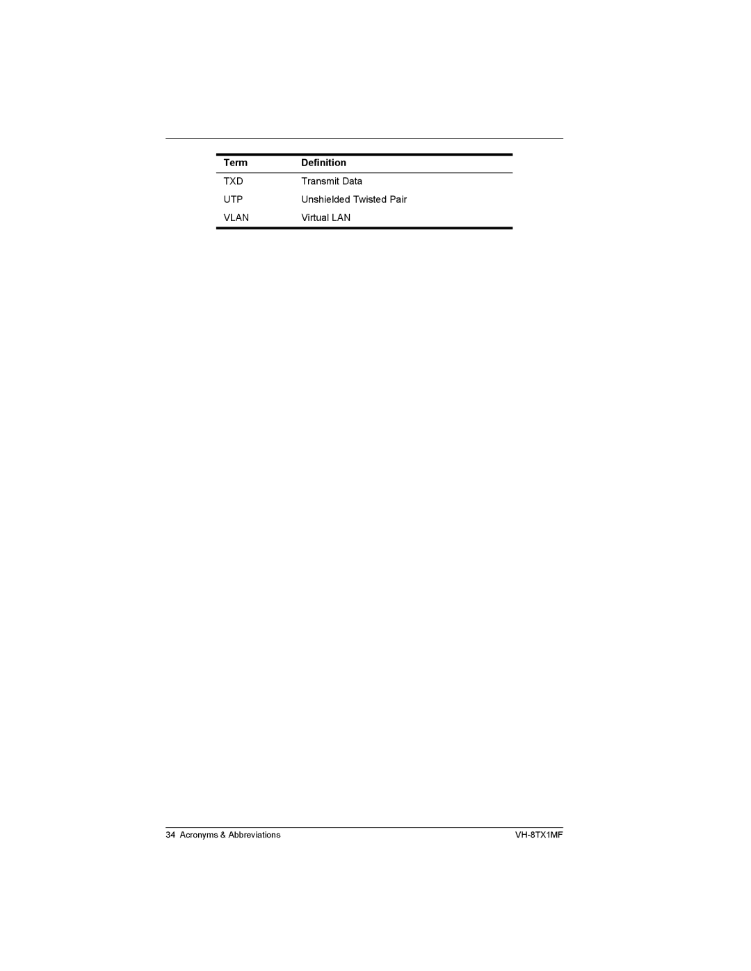 Enterasys Networks VH-8TX1MF, VH-8TX1UM manual Utp 