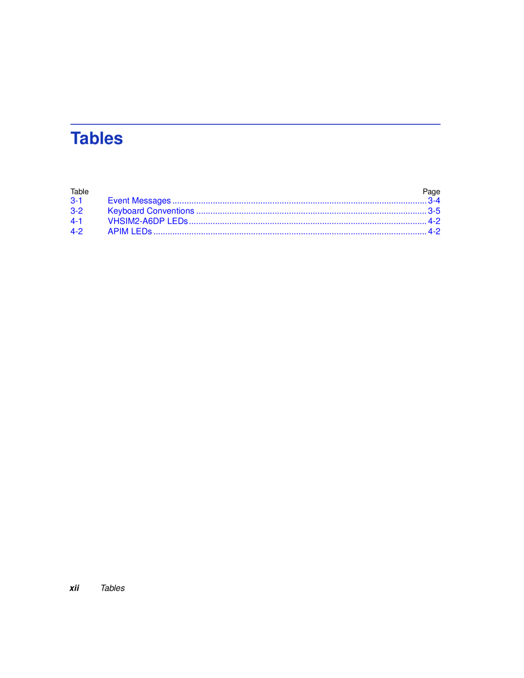 Enterasys Networks VHSIM2-A6DP manual Tables 