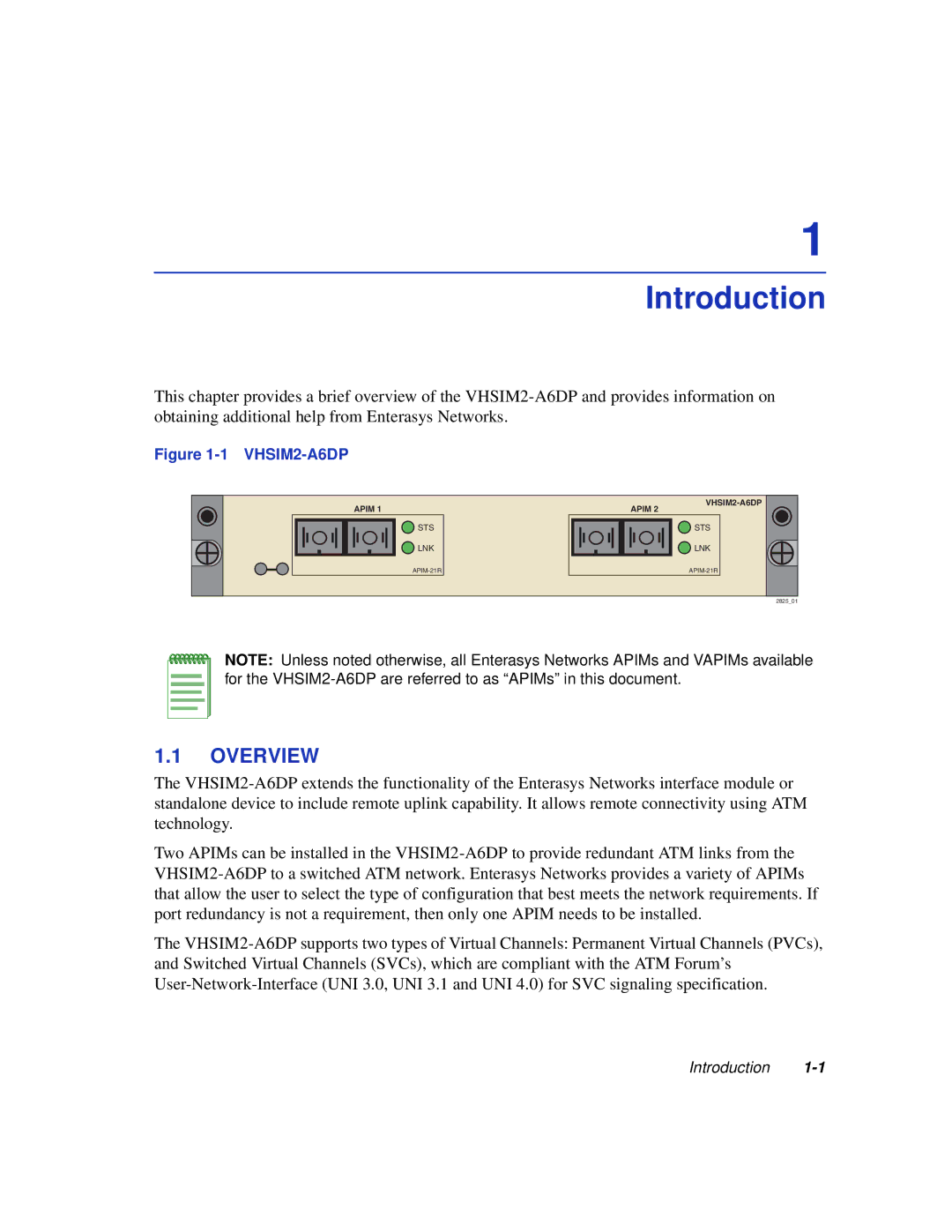 Enterasys Networks VHSIM2-A6DP manual Introduction, Overview 