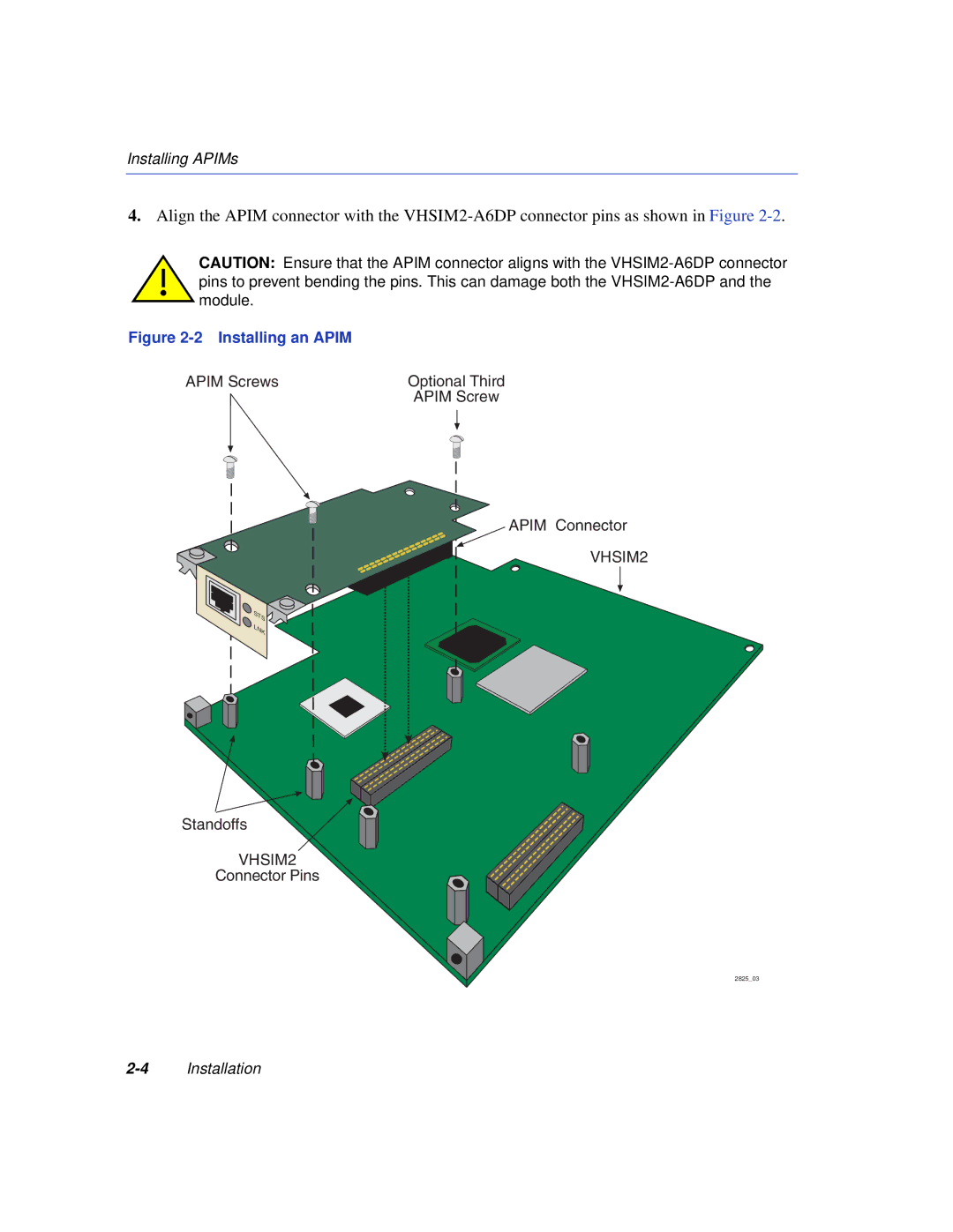 Enterasys Networks VHSIM2-A6DP manual Installing an Apim Apim Screws Optional Third 