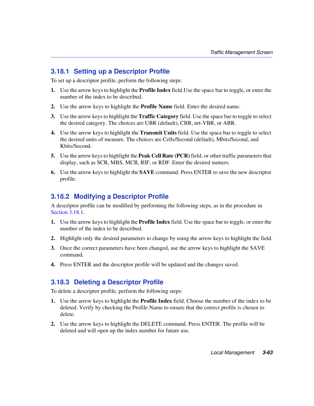 Enterasys Networks VHSIM2-A6DP manual Setting up a Descriptor Profile, Modifying a Descriptor Profile 