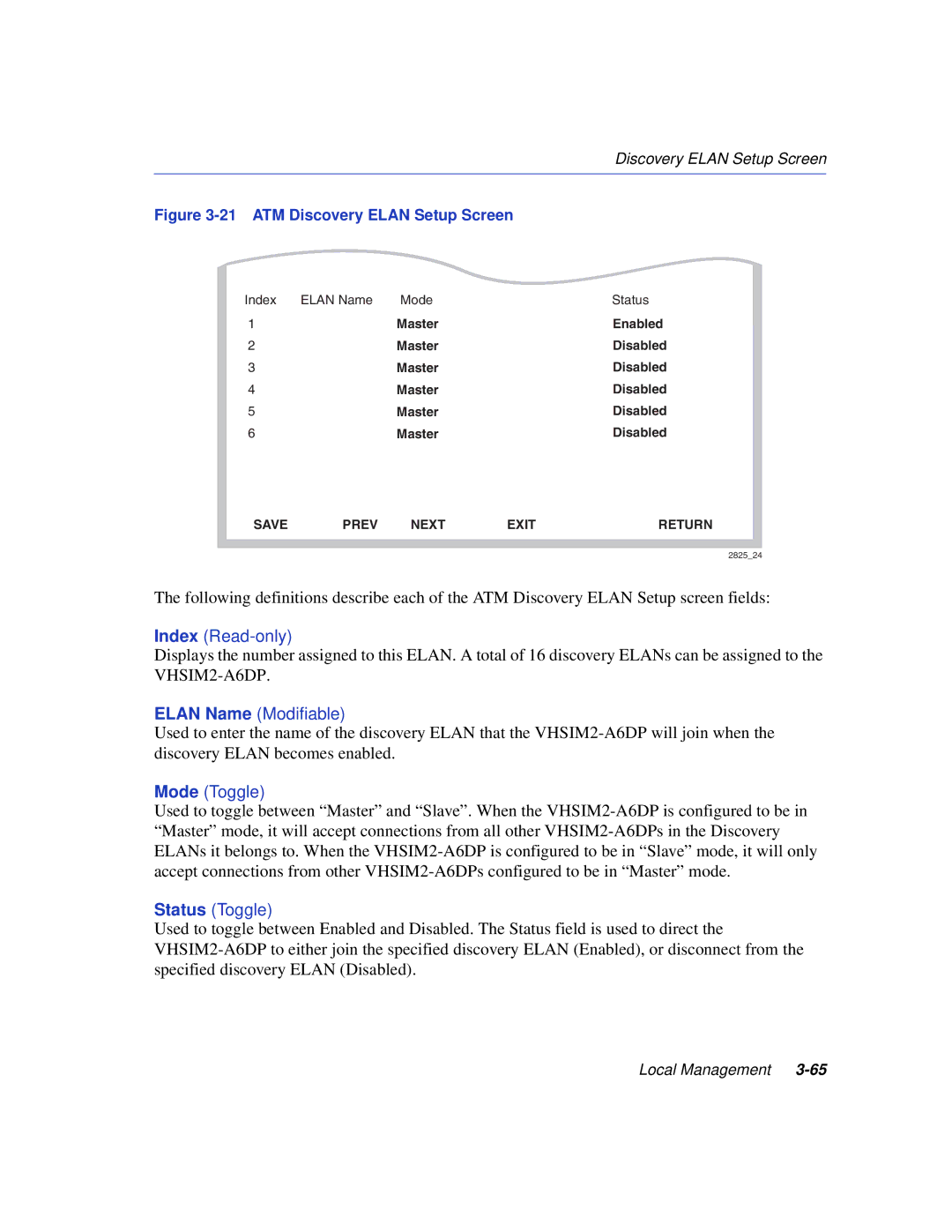 Enterasys Networks VHSIM2-A6DP manual Mode Toggle, Status Toggle 