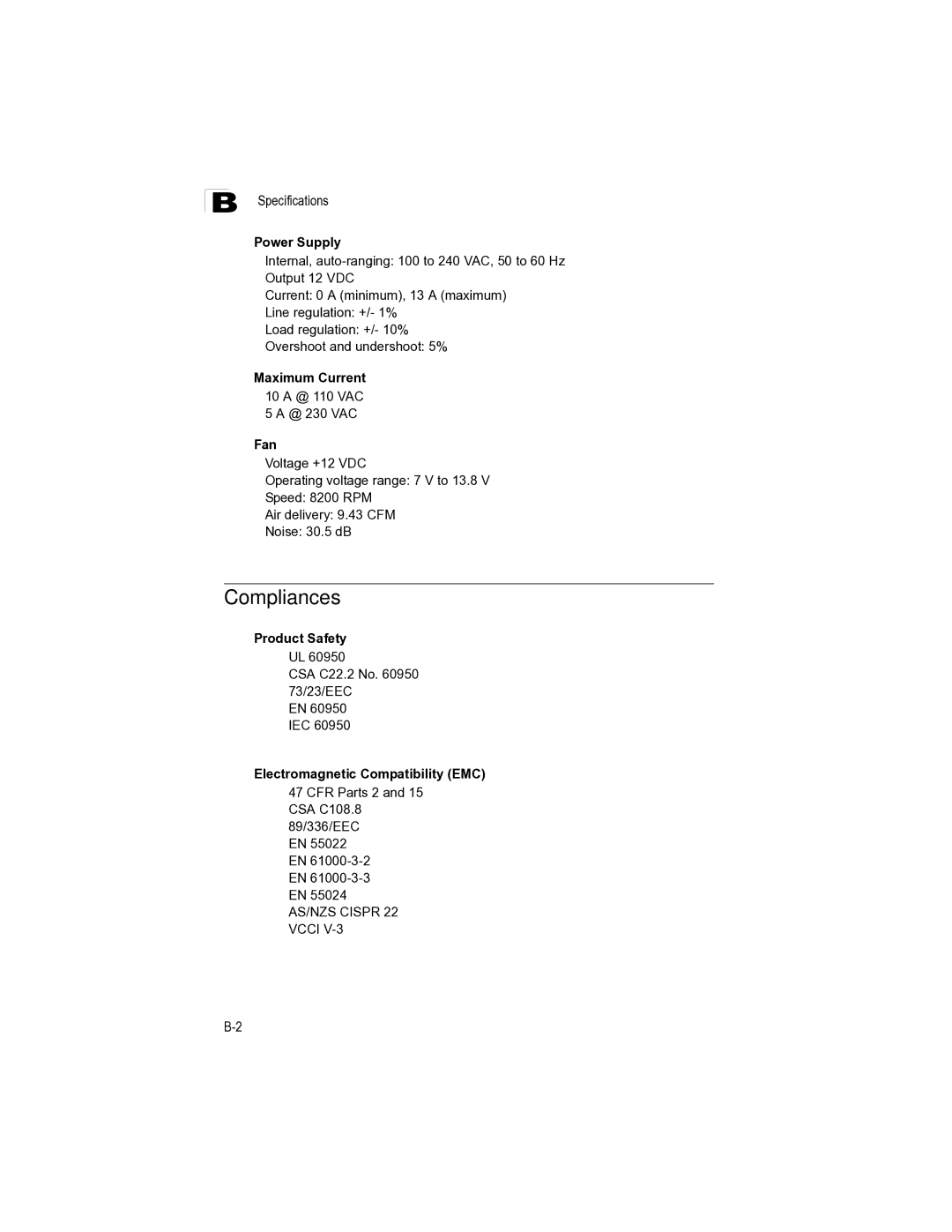 Enterasys Networks VSER-RPU-SYS manual Compliances, Specifications 